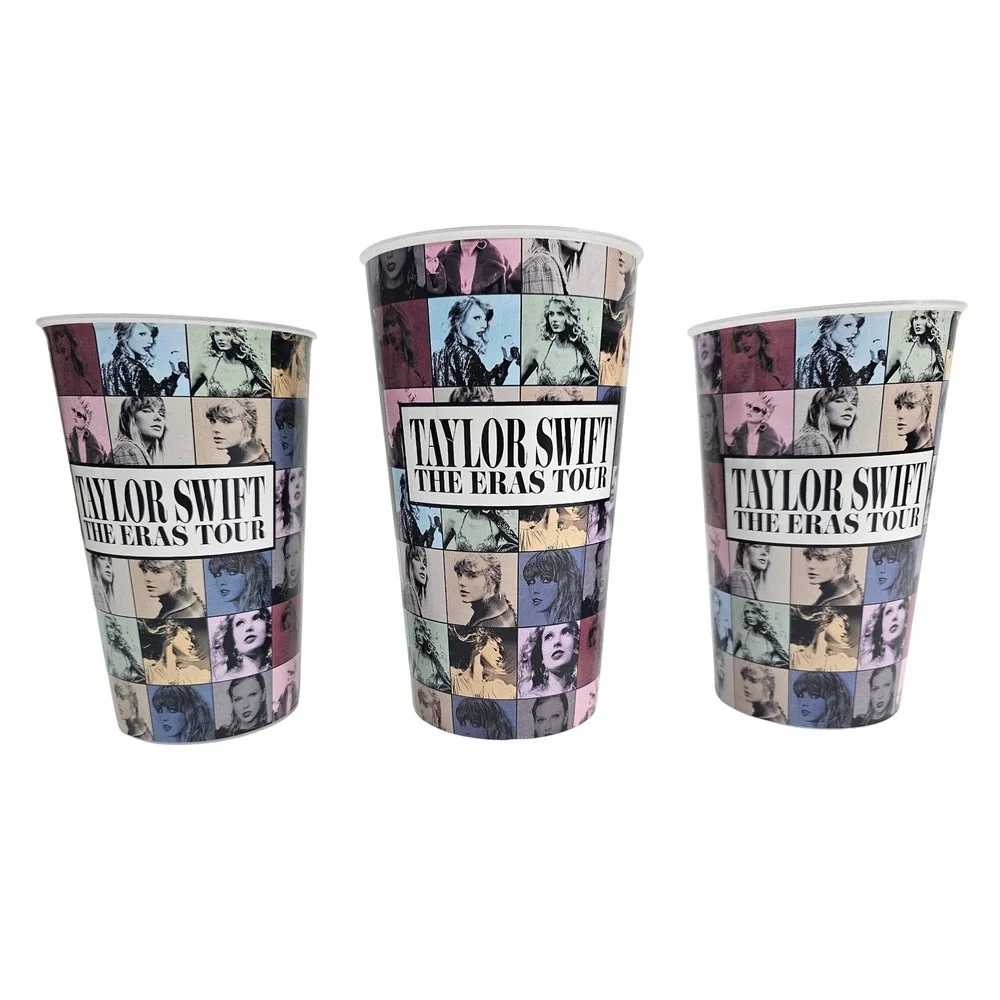 Taylor Swift The‎ Eras Tour Souvenir Cups Set of 3 Plastic Tumblers Multicolor